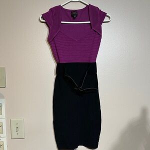 2B Bebe Magenta and Black Mini Dress